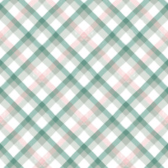 Gingham seamless pattern. Watercolor pastel lines texture for shirts, plaid, tablecloths, clothes, bedding, blankets, makeup wrapping paper. vector checkered summer girly print