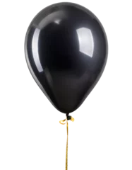 Foto op Canvas Black helium balloon isolated on white background. © Євдокія Мальшакова