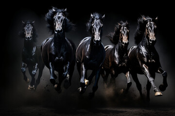 Naklejka premium Black Friesian