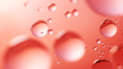Graceful Pink Abstract Underwater Oil Art with Bubbles and Coral: Serene Beauty of Marine Life in Vibrant Colors