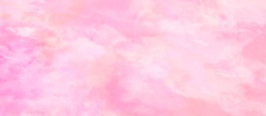 pink watercolor background hand-drawn with cloudy strokes of brushes, abstract fringe and bleed paint drips and drops pink watercolor background texture, 