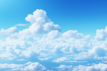 Naklejka na ściany i meble Background image of sky with clouds. Generative AI