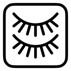 Editable fake eyelashes vector icon. Cosmetics, makeup, skincare, beauty. Part of a big icon set family. Perfect for web and app interfaces, presentations, infographics, etc