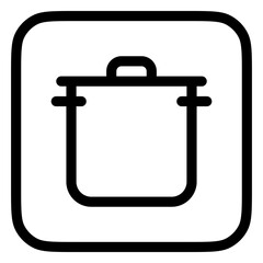 Editable cooking pot vector icon. Food, restaurant. Part of a big icon set family. Perfect for web and app interfaces, presentations, infographics, etc