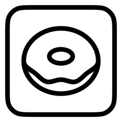Editable donut vector icon. Bakery, coffee shop, restaurant, drink, beverages. Part of a big icon set family. Perfect for web and app interfaces, presentations, infographics, etc