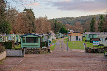 Caravan park at Banchory in Aberdeenshire