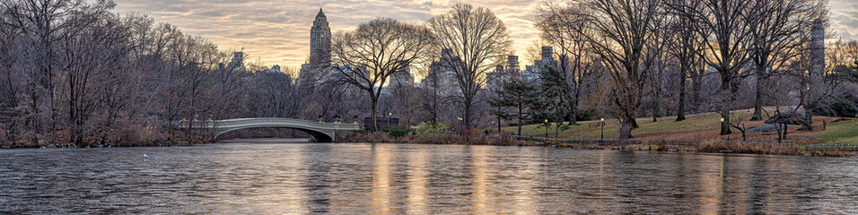 Central Park, New York City at the lake