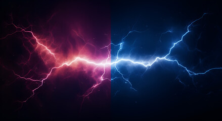 Fototapeta premium Versus background, VS., Battle concept, Confrontation blue and red
