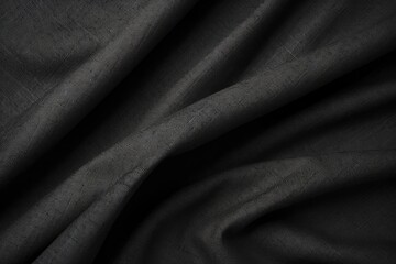 A close up of a black fabric