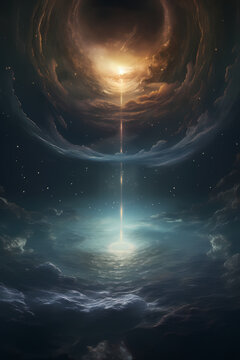 Genesis 1:1 beginning when God created the heavens and Earth biblical art
