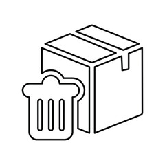 Trash order, parcel, order icon , Perfect use for print media, web, stock images, commercial use.