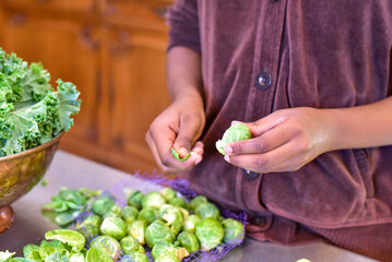 Kids Helping in the kitchen with Dinner Preparations