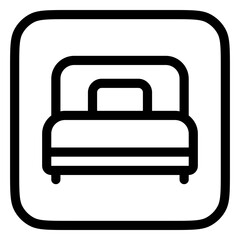 Editable single bed vector icon. Part of a big icon set family. Perfect for web and app interfaces, presentations, infographics, etc