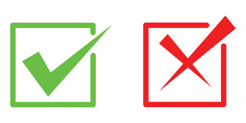 Right or Wrong Icons Isolated on White Background used in web.