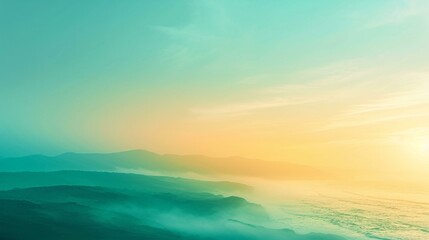 A soothing mint green gradient background, setting a calm and serene tone for the designer's wellness-themed projects or branding. [Green background for the designer's work]
