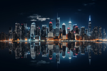 city skyline - Powered by Adobe