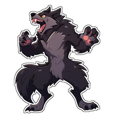 Cartoon werewolf.
