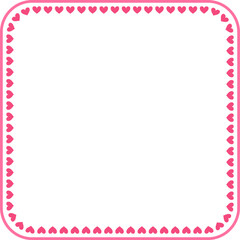Valentine love square frame border