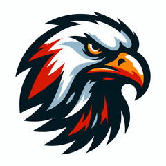angry eagle logo overlay print  vector
