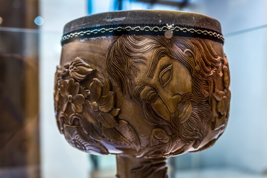 Isfahan, Iran - October 20, 2016: Tonbak drum instrument also called tombak or tompak in The Isfahan Museum of Music