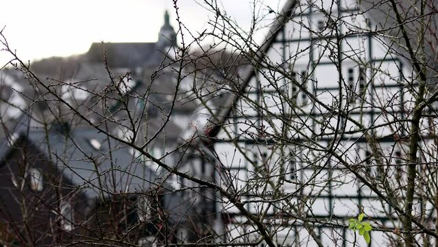 historic freudenberg germany in a winter blur 4k 25fps video