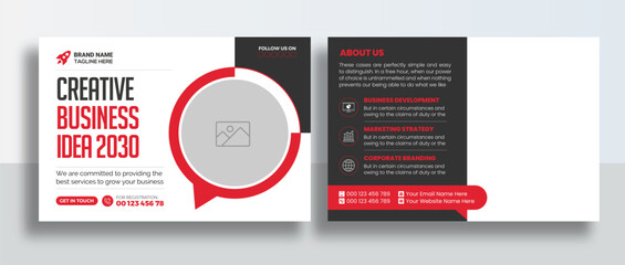 Corporate business postcard design template