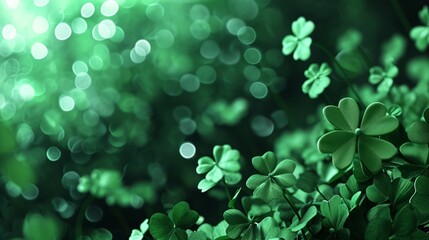 Banner and template ready for St. Patrick's Day with clover element.