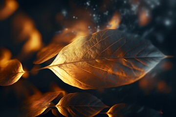 amazing leaf texture background beautiful leaves abstract background nature background made Ai 