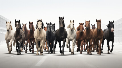 Obraz premium herd of horses