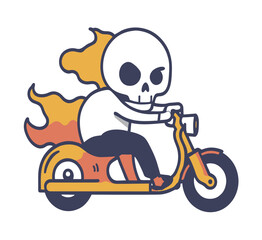 ghost ride motorcylce vector