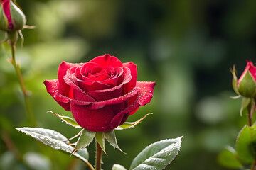 Rose in full bloom. Generative AI