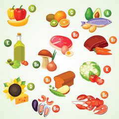 vitamin rich food products carrot chili cabbage kiwano garlic