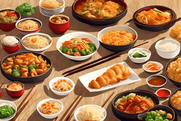set of food