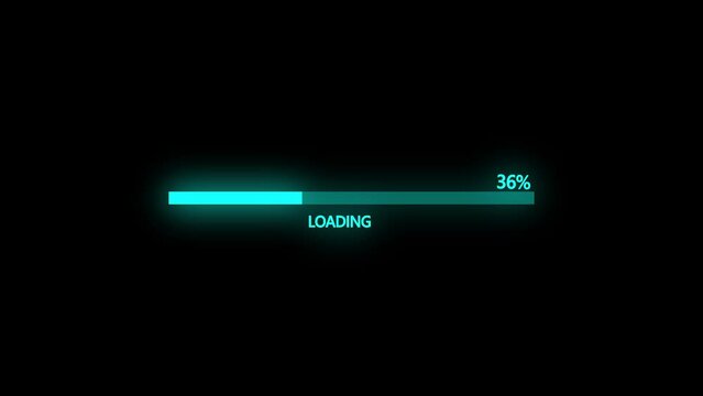 loading bar spinning load wheel.abstract beautiful loading icon , processing ,downloading , glowing ,colorful animation .