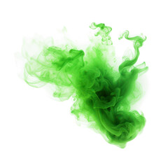 green smoke on transparent png. - obrazy, fototapety, plakaty