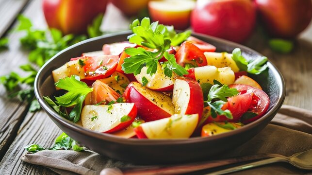 Mexican Christmas Apple Salad. In Mexico it is called Ensalada de Manzana. The apple salad is an easy and quick recipe, it is a dish that cannot be missing at Mexican Christmas dinner.