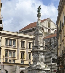 Fototapeta na wymiar Napoli, statue, italy, palazzi, statue, obelischi,