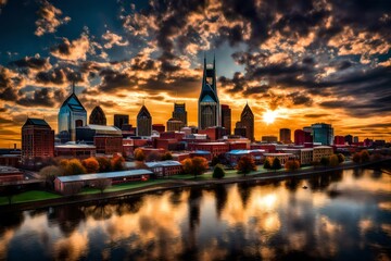 Naklejka premium temple at night city