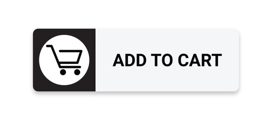 add to cart button isolated on a white background