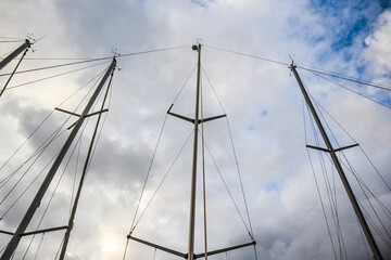 Obraz premium Castellammare di Stabia, porto, barche, reti pescatori 