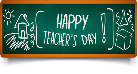 Happy Teacher's Day board celebration day