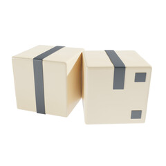box pack for shop 3d illustration