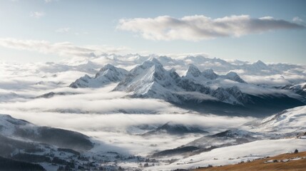 Obraz premium Snowy mountains