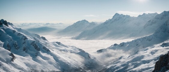 Fototapeta premium Snowy mountains