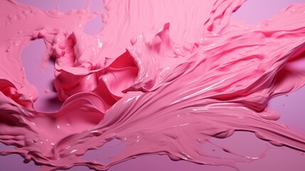 pink paint stoke on transparent background