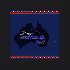 happy australia day social media post design