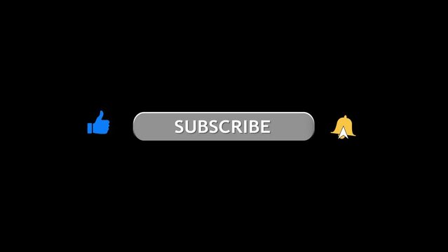 Red button Bell Subscribe, Reminder Like Button Pop up youtube subscribe like bell icon button clicked animation motion . Lower third Like Share Subscribe Notify Element. Video streaming website