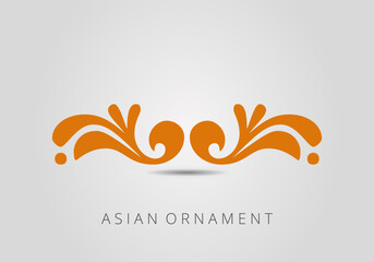 Vintage ornate linear ornaments in Kazakh traditional style. Asian floral designs. Abstract Asian elements of the national pattern of the ancient nomads of the Kyrgyz, Mongols, Kazakhs, Tatars.