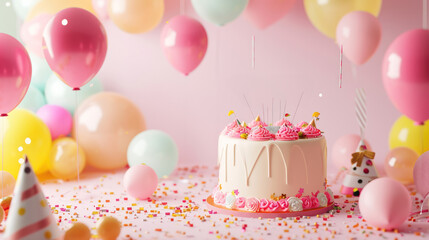 birthday poster template with large copy space for text