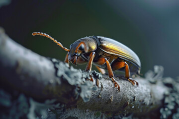 
Macro photography of a great capricorn beetle